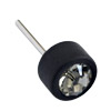 1 Paar Polaris Ohrstecker mit Strass 6mm Schwarz matt / Bl.Diamond